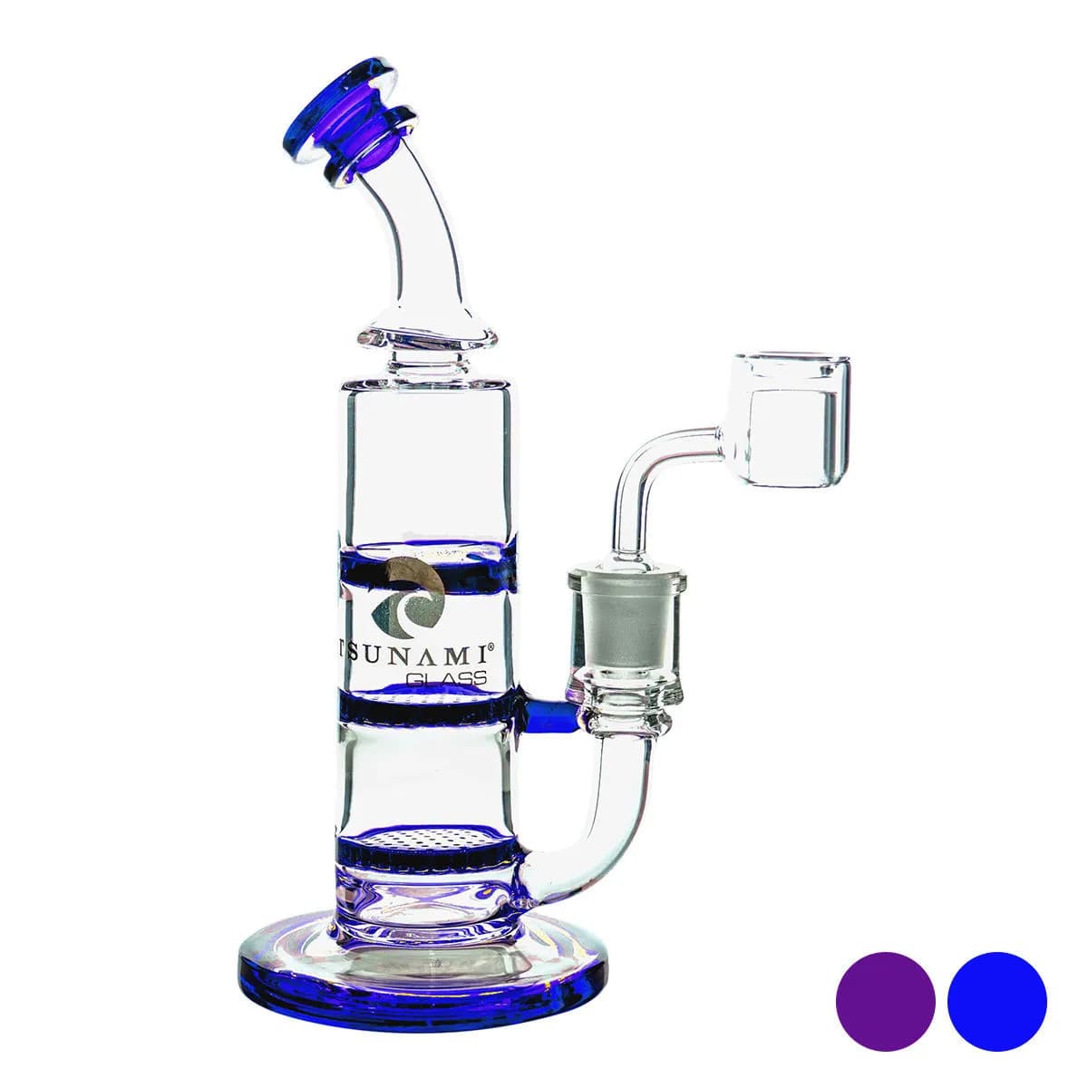 Double Honeycomb Turbine Dab Rig 8" (Tsunami Glass)