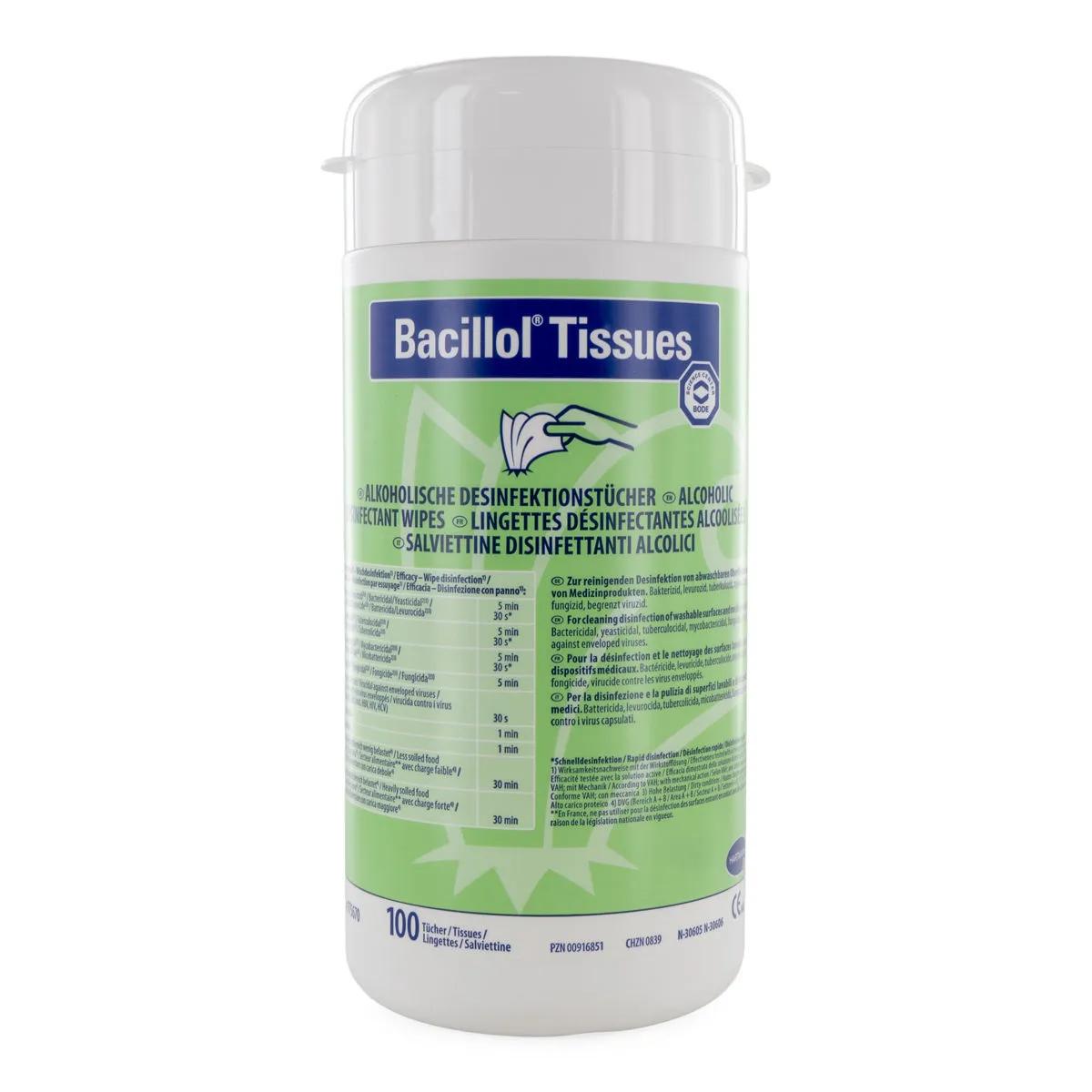 Spritbaserede desinfektionsservietter (Bacillol)