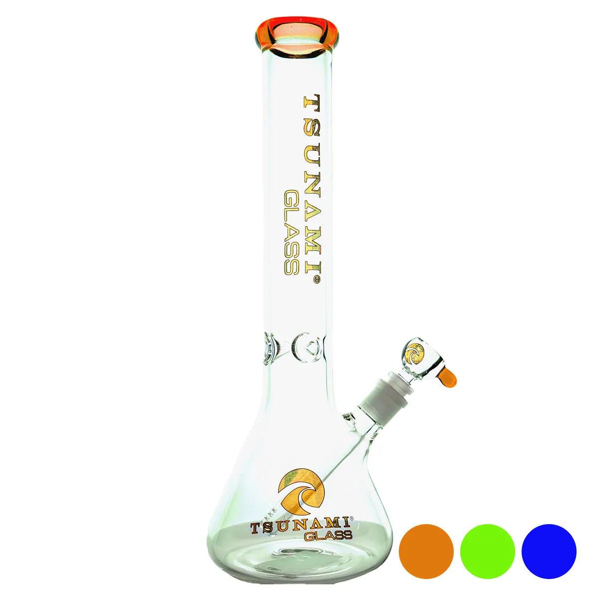 Bong med beakerbund og isfanger 15'' (Tsunami Glass)