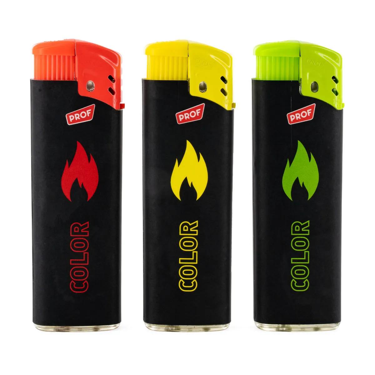 Lighter med farvet flamme