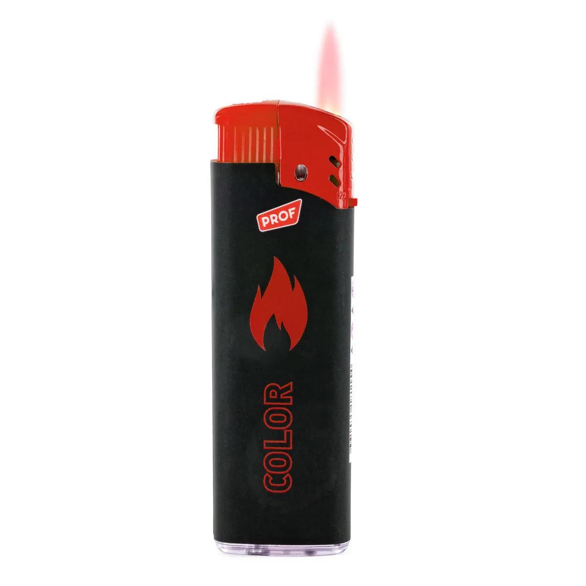 Lighter med farvet flamme