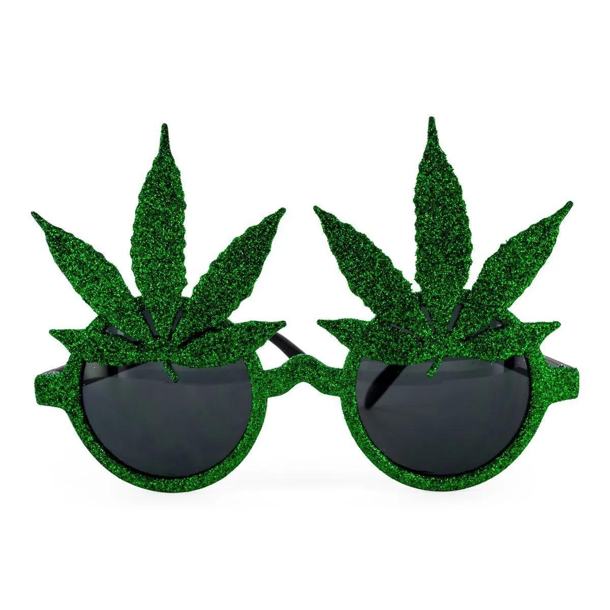 Solbriller med cannabisblad