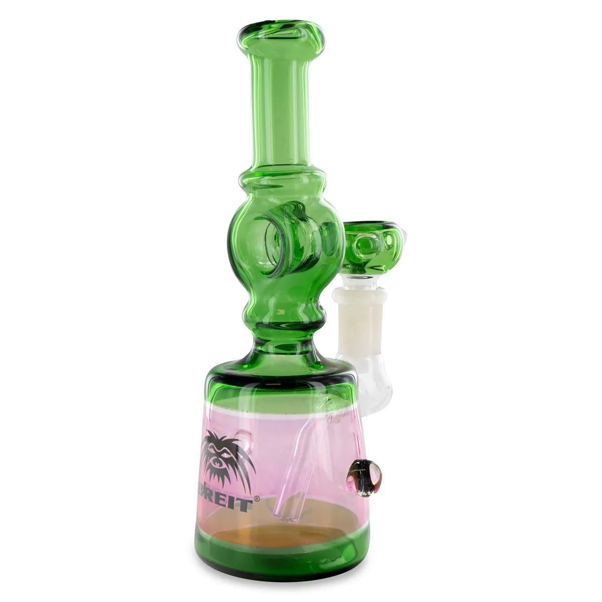 Breit Mini Glas Bong med Push Bowl