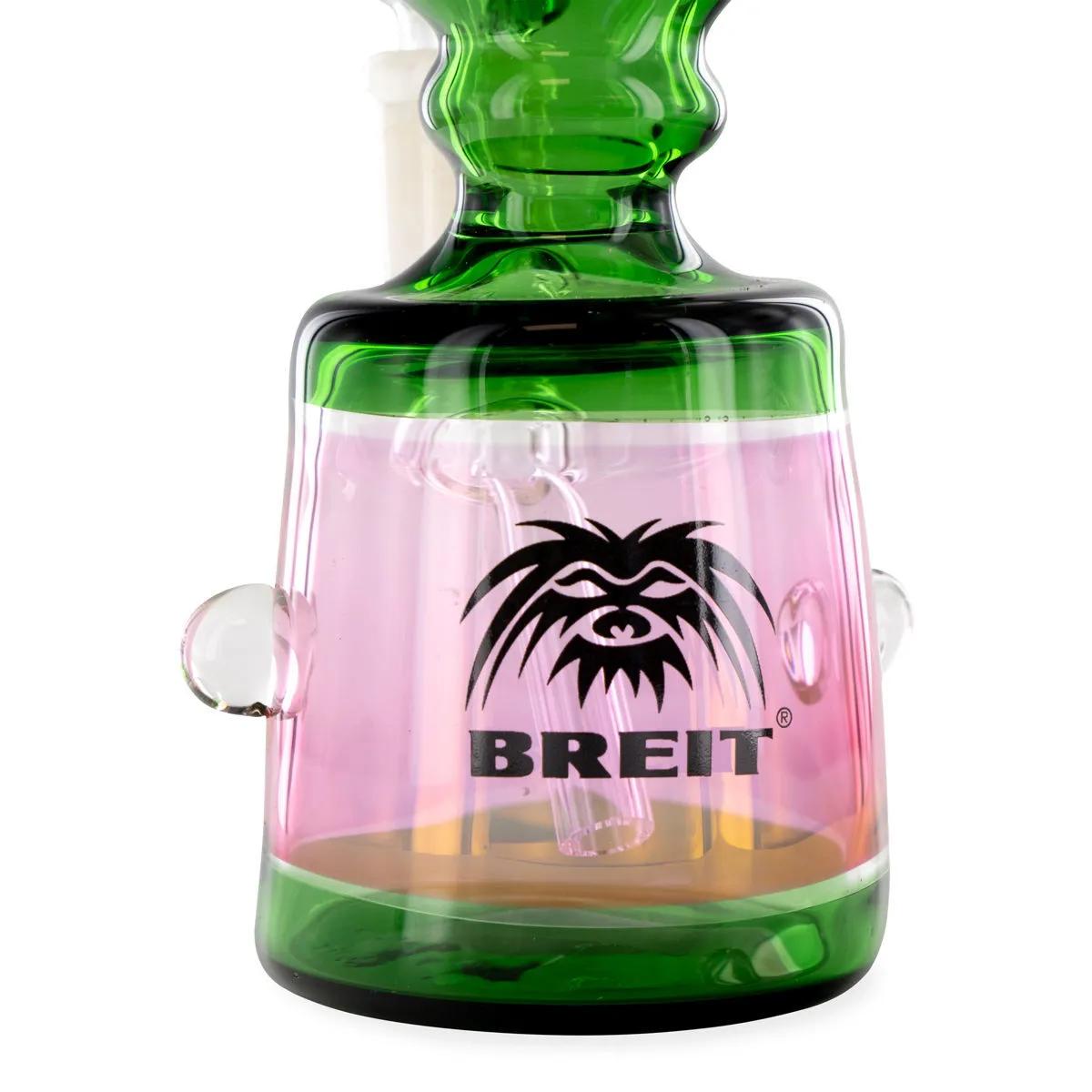 Breit Mini Glas Bong med Push Bowl