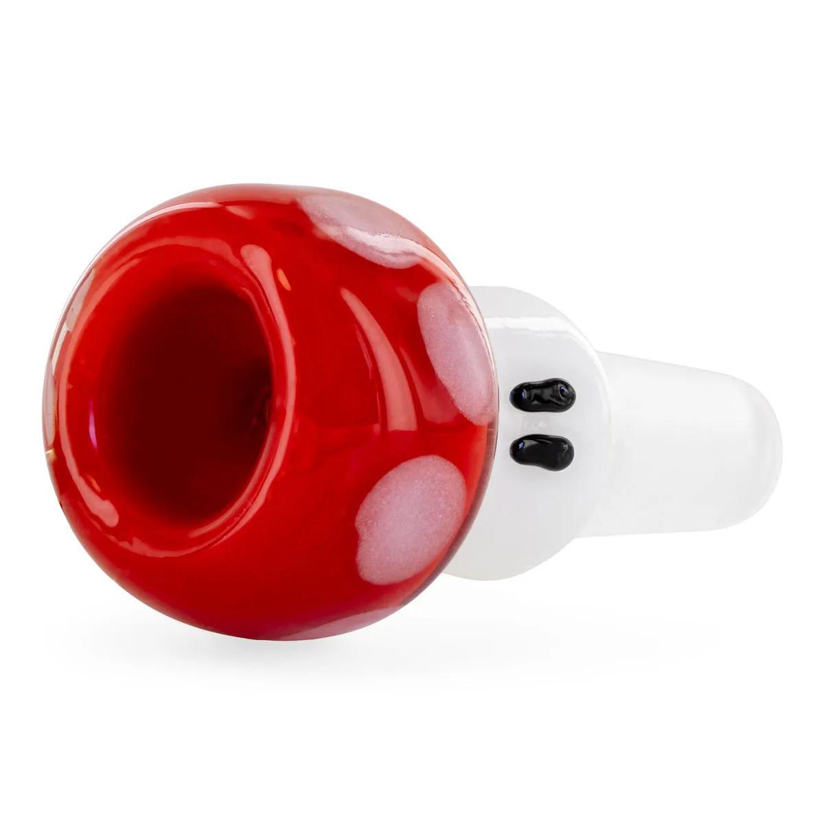 Rød Svampe-Bowl - Empire Glassworks