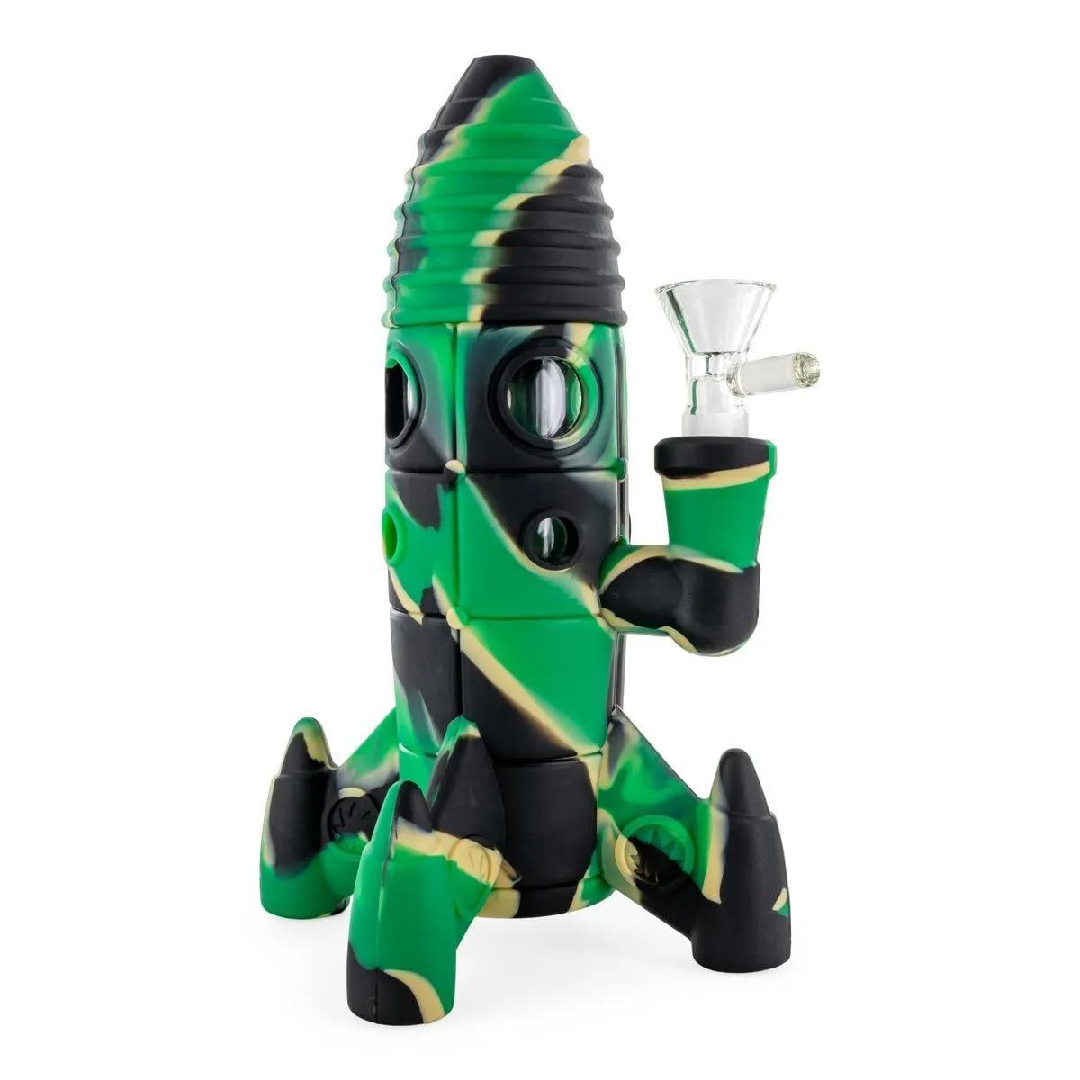 Silikone-raketbong med LED