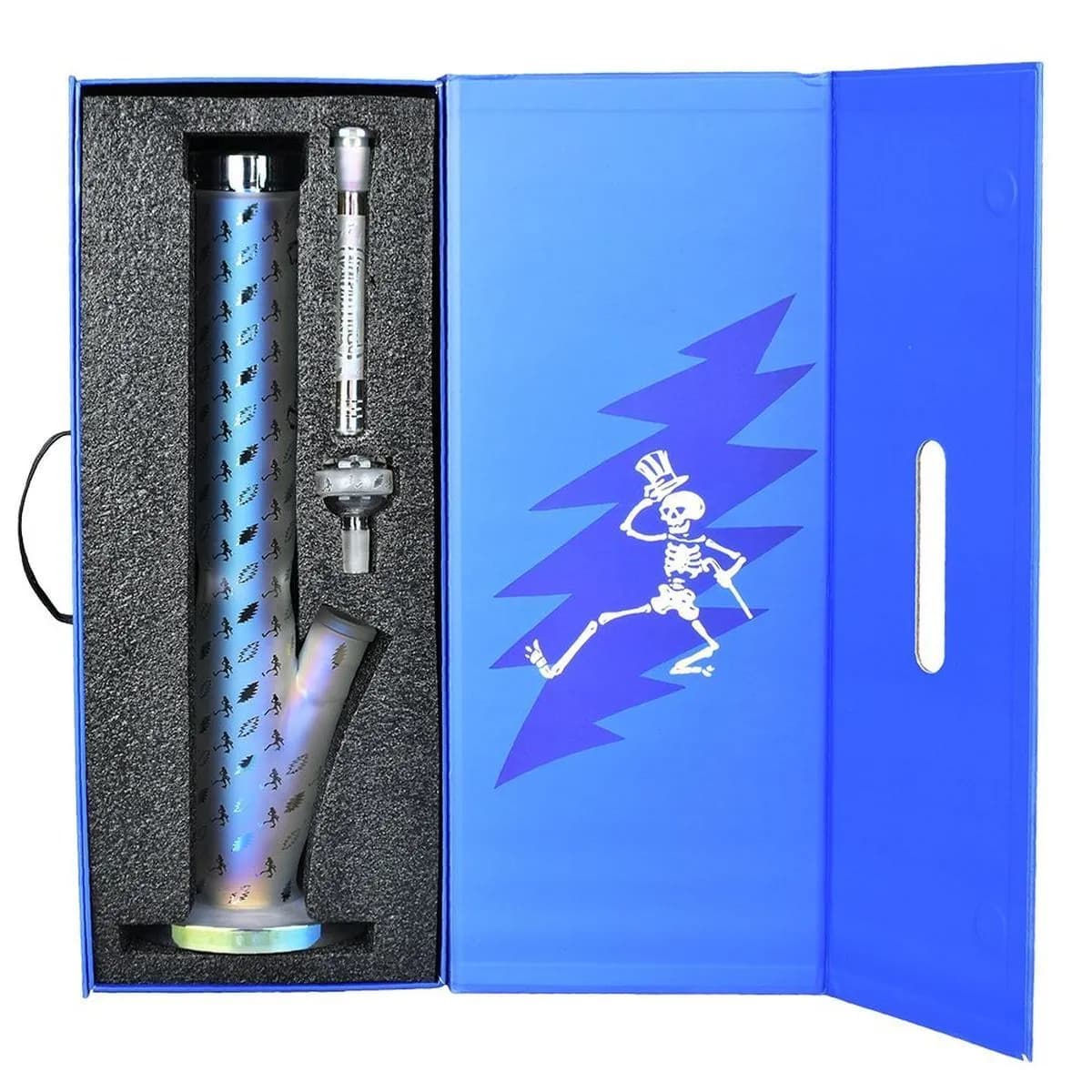 Bolts and Skellies glasbong (Grateful Dead x Pulsar)