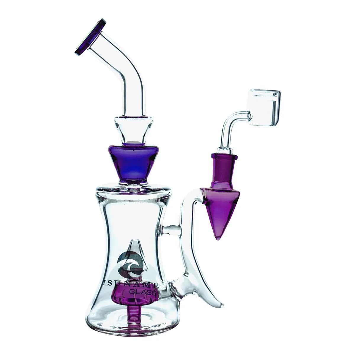 Pyramid Dab Rig 10" med showerhead-percolator (Tsunami Glass)