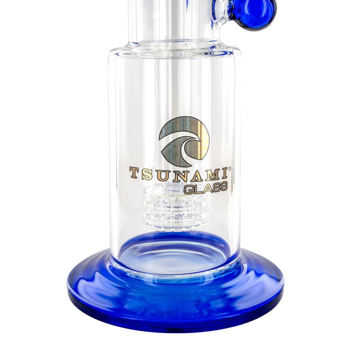 Side Neck Shower Head Dab Rig 10" (Tsunami Glass)