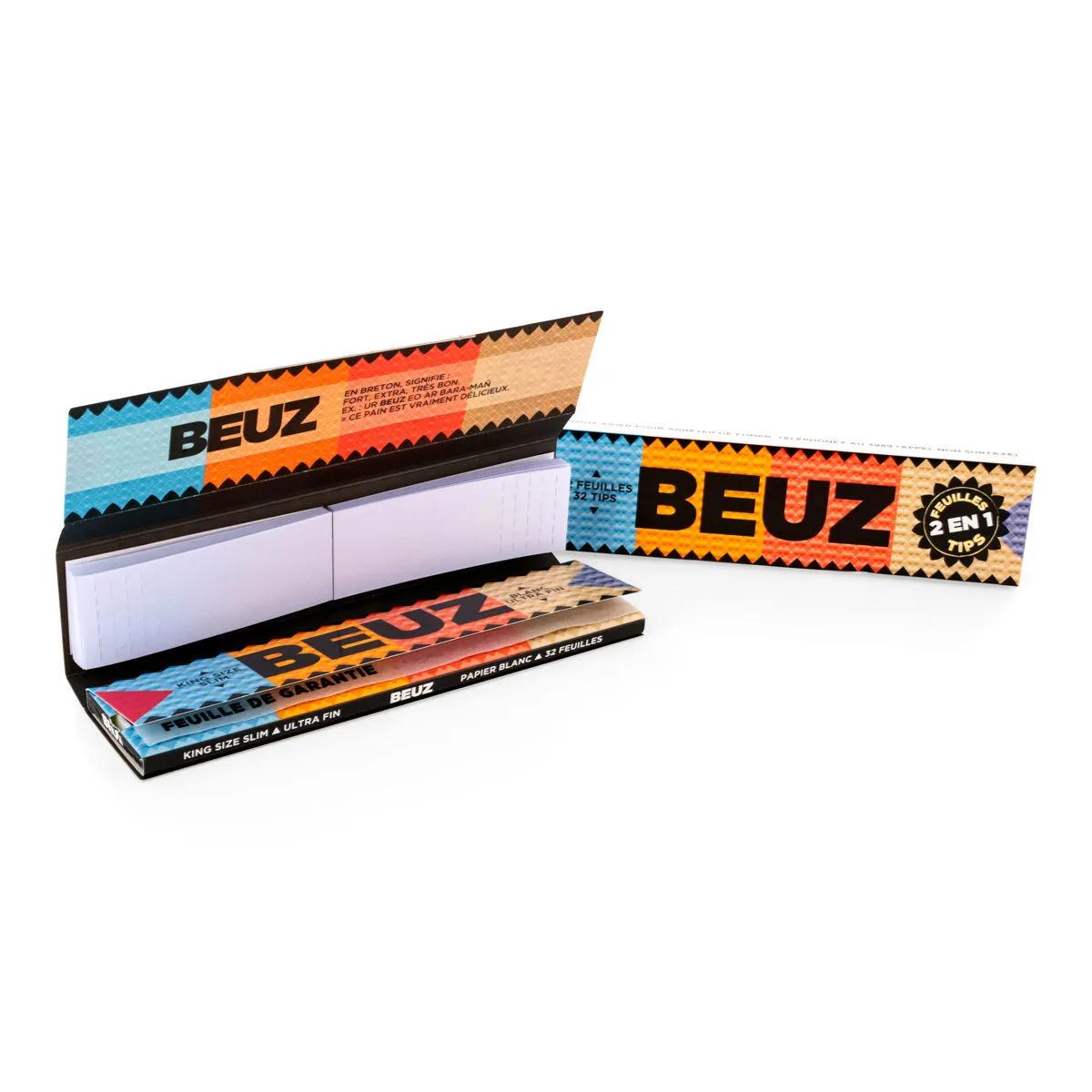 BEUZ King Size Slim rullepapir + tips