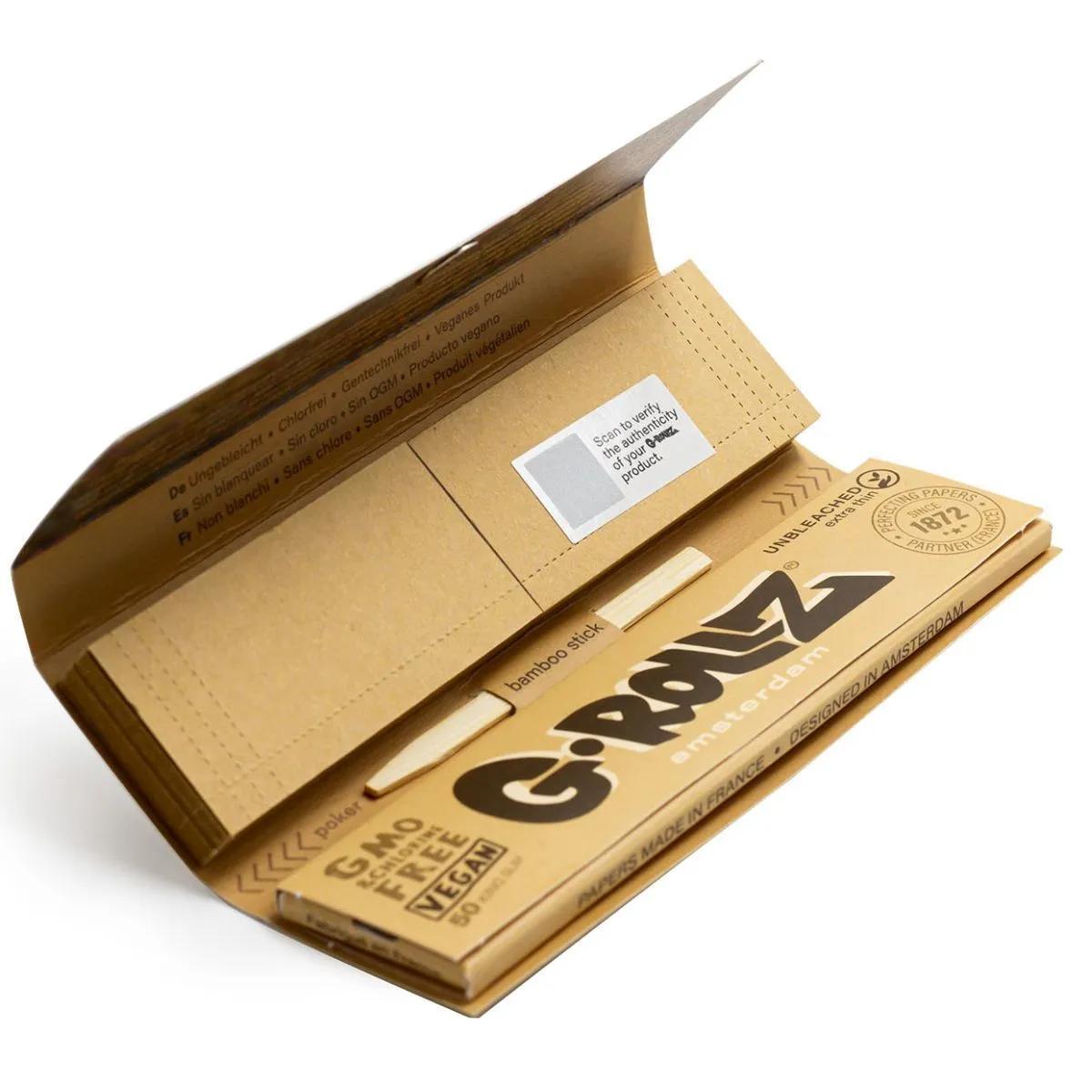 G-Rollz ubleget ekstra tynde rullepapirer + tips