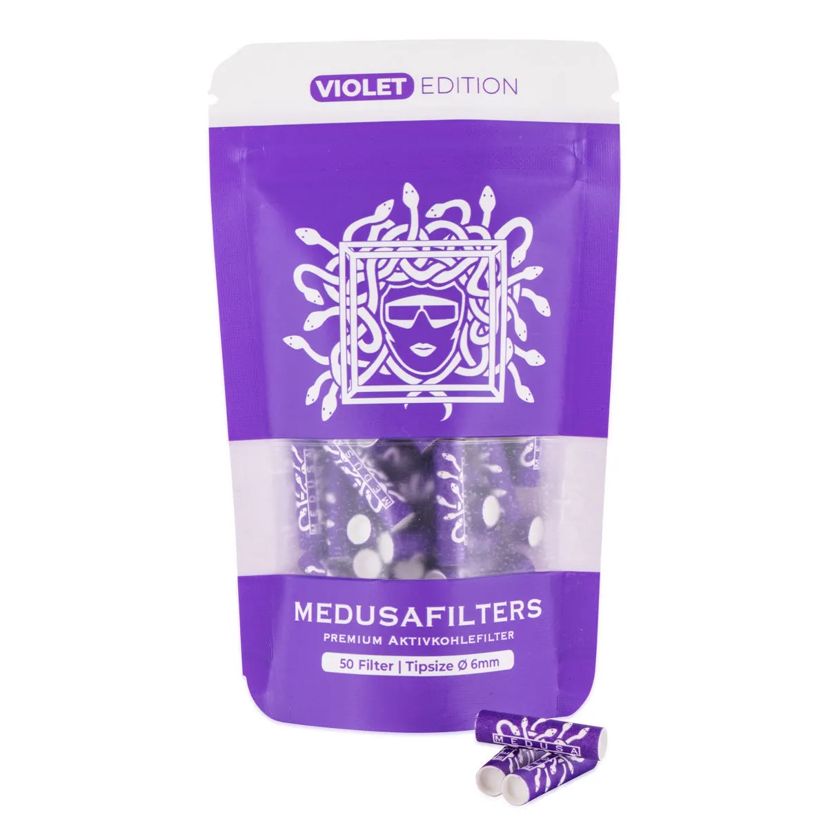 Aktivt kul-tips violet (Medusafilters)