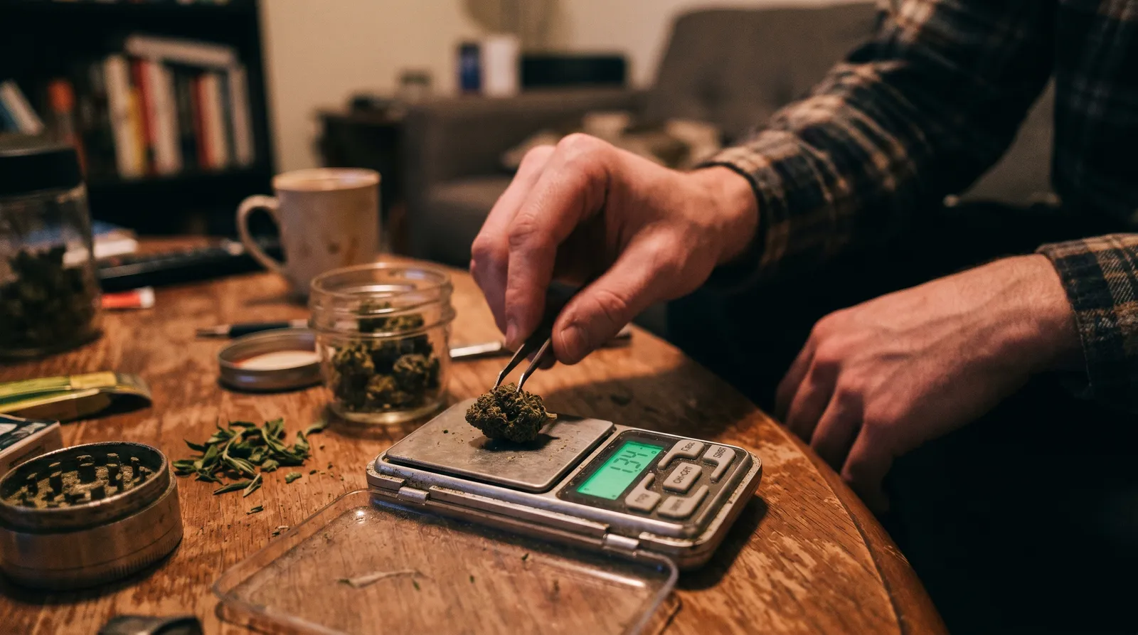 AZARIUS · Sådan vejer du cannabis præcist (og estimerer uden vægt)
